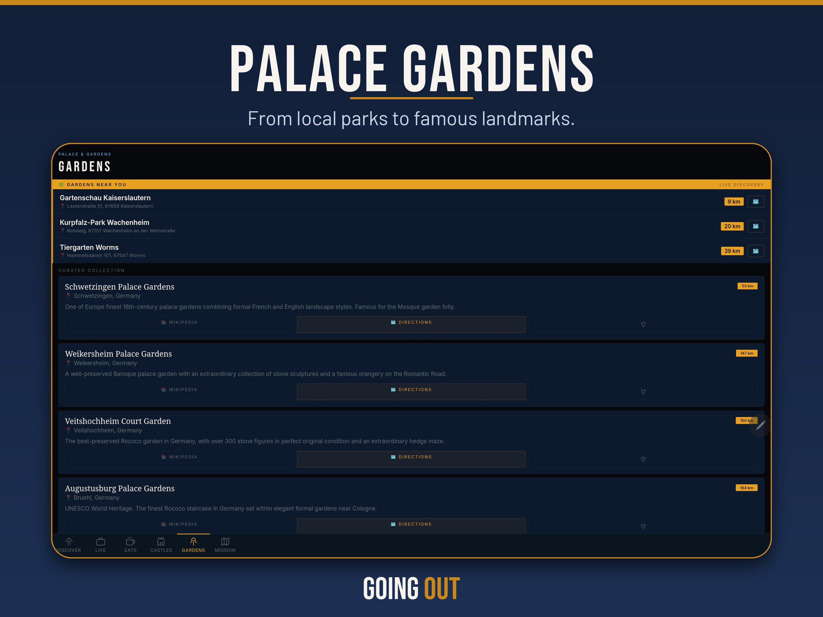 Going Out · Palace Gardens