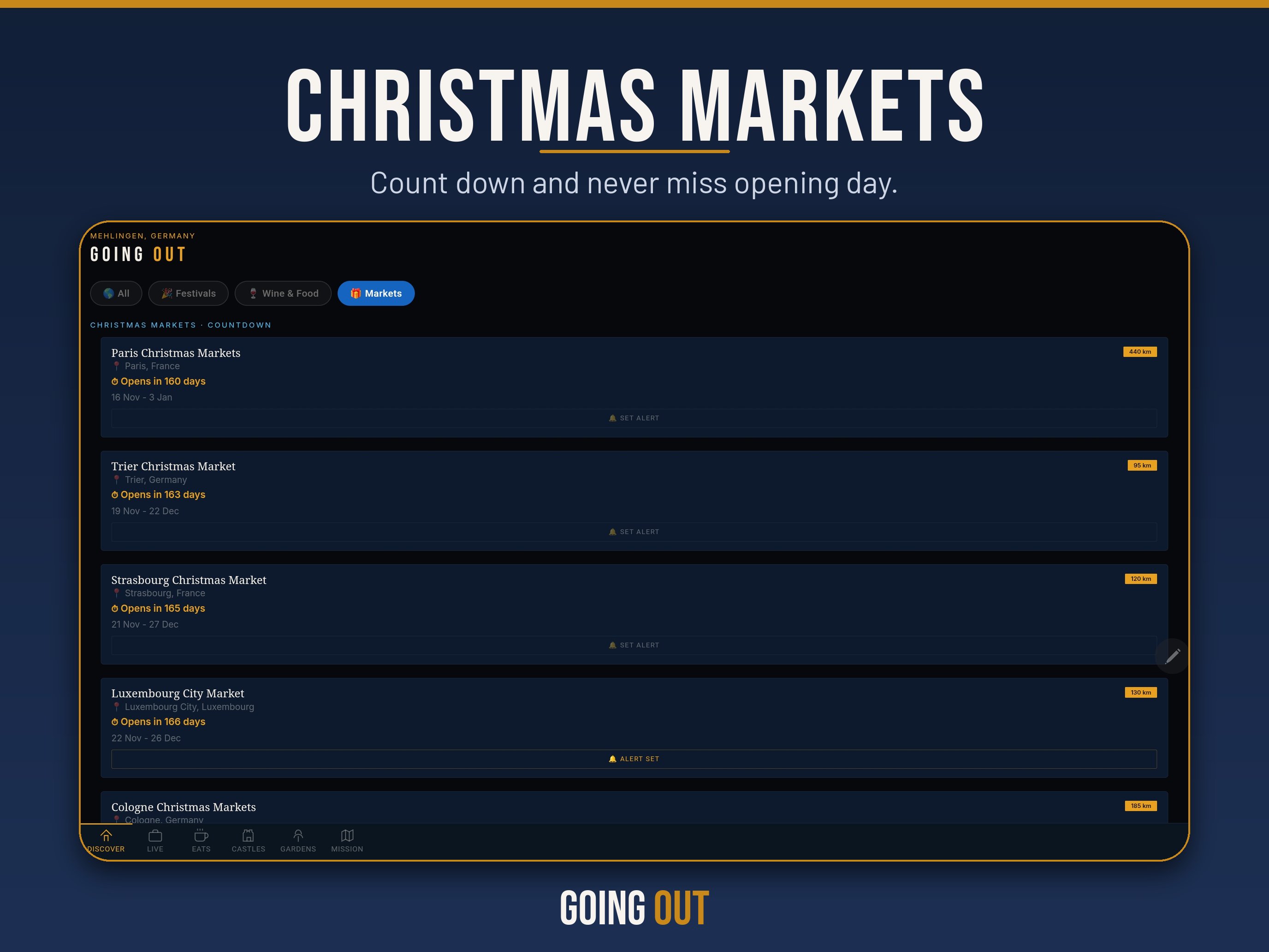 Going Out · Christmas Markets