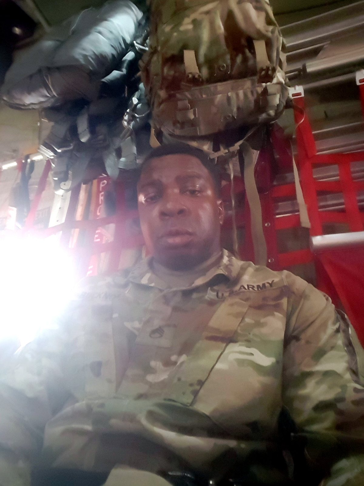 Kirk Bucknor in uniform during a field deployment